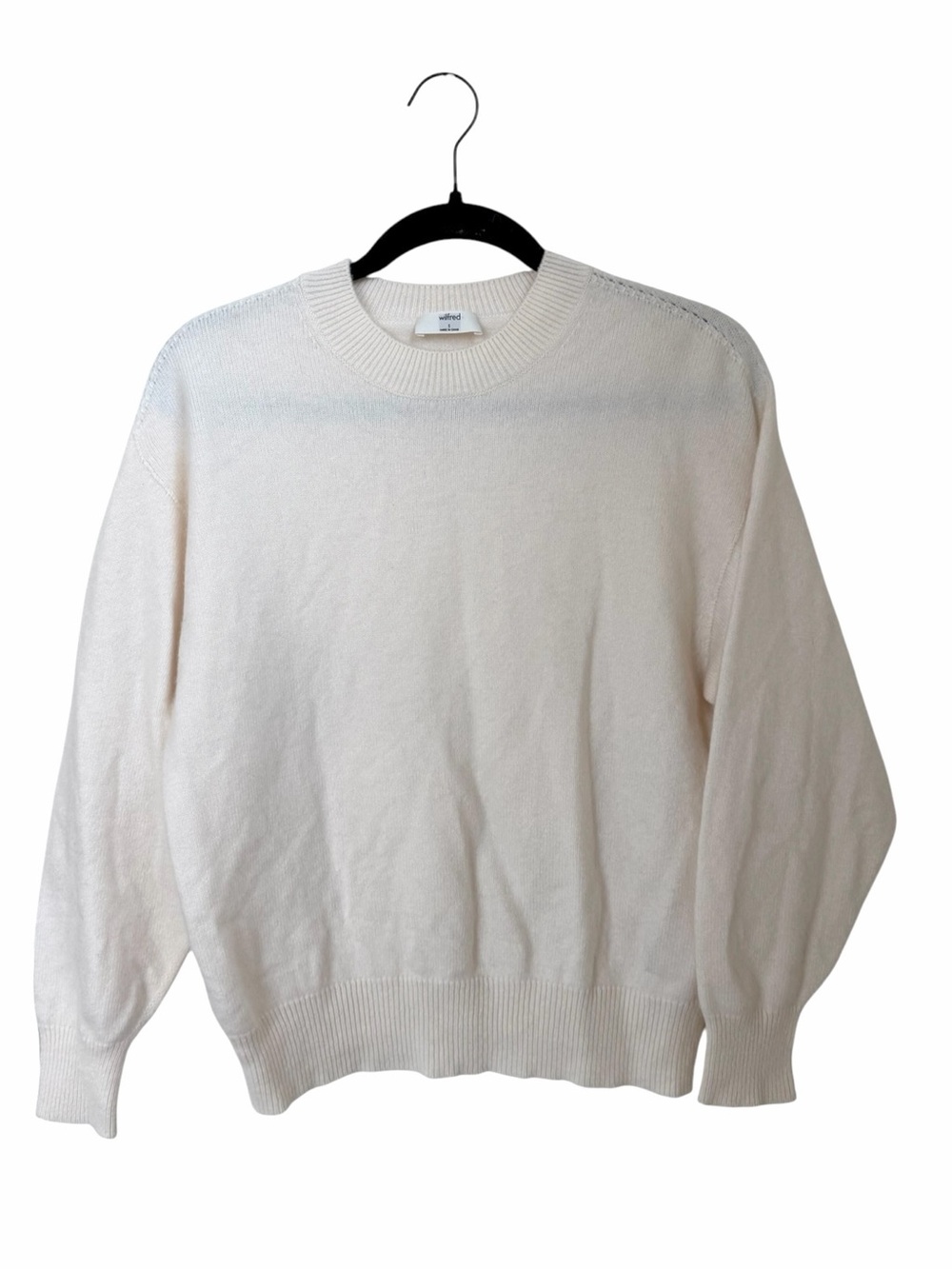 Aritzia Wilfred Cream Cashmere Wool Crewneck Sweater - Picture 5 of 9